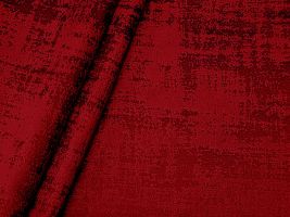 Fresco Red Embossed Velvet Upholstery Fabric - ships separately