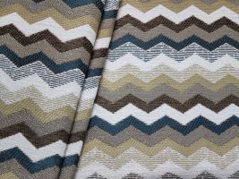 Natural Chevron Upholstery Fabric - ships separately