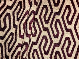 Sparta Maroon Upholstery Fabric - ships separately