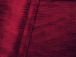 Stream Crimson Embossed Velvet Upholstery Fabric - ships separately