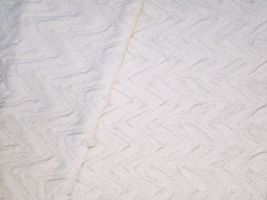 Twirl White Faux Fur Fabric - ships separately