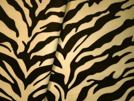 Zebra Black / Tan Upholstery Fabric - ships separately