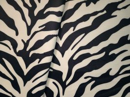Zebra Black / White Upholstery Fabric - ships separately