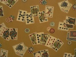All in the Cards Tea Stain Fabric
