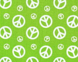 Peace Chartreuse / White Fabric