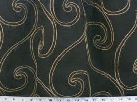 Natural Swirl Ebony Fabric