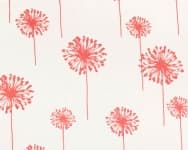 Dandelion White / Coral Fabric