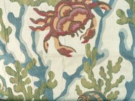 Crab Walk Aqua Fabric