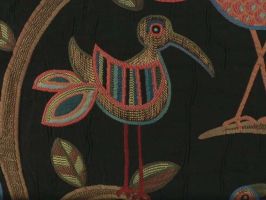 Crazy Ol Bird Midnight Fabric