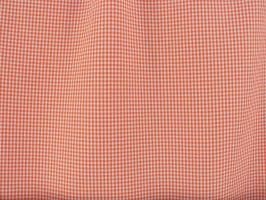 Mini Checker Poplin Orange Fabric