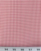 Mini Checker Poplin Red Fabric