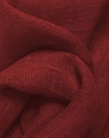 Pure Linen Killarney Crimson Fabric