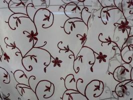 Vienna Sheer Merlot Fabric