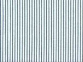 Farmhouse Ticking Stripe Fabric Blue / Ivory- Slightly Imperfect