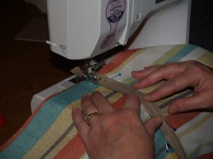Using zipper foot sew in zipper